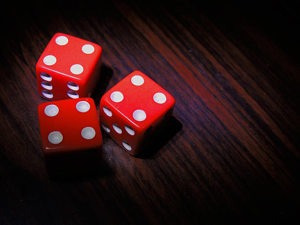 istock Dice, game meza for entertainment, betting and leisure. 545250320