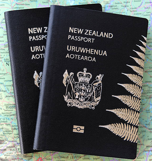 istock New Zealand passports on a map 545250342
