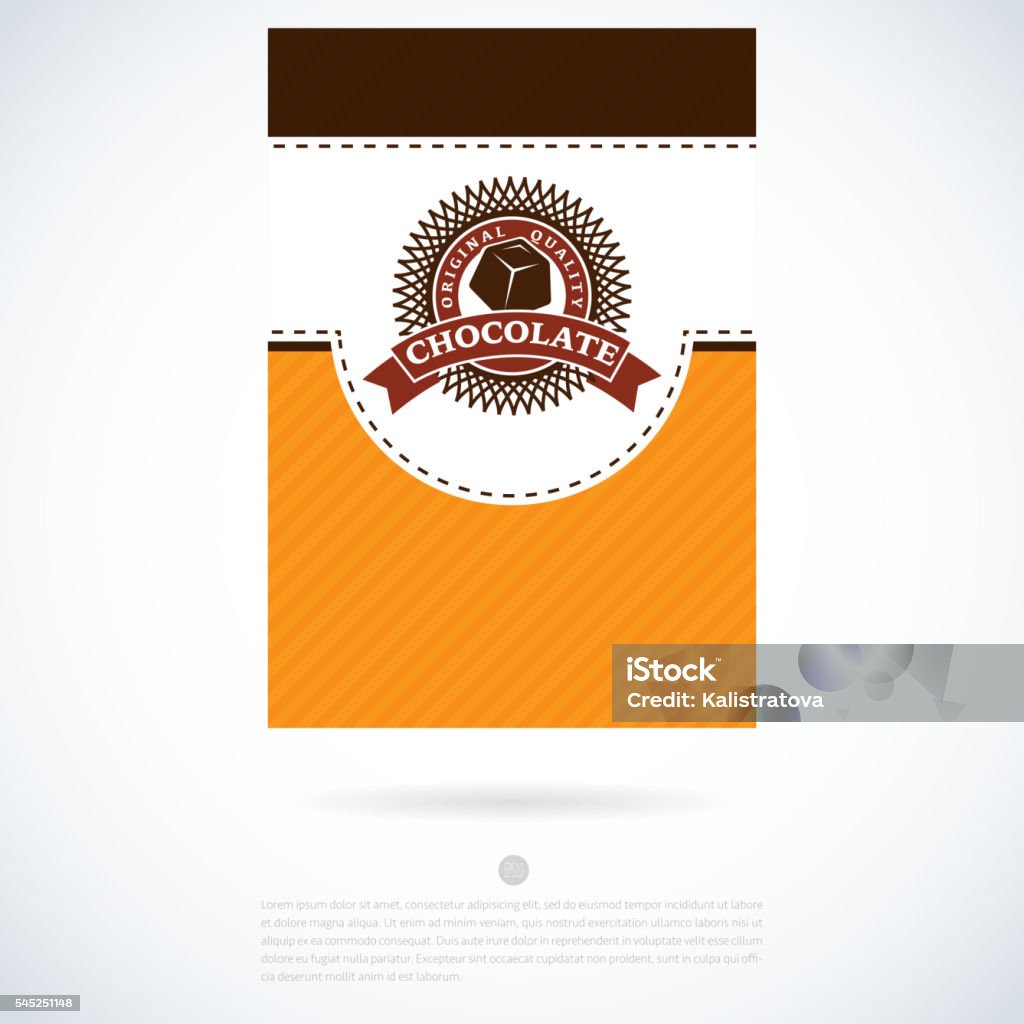 Chocolate Front Label Chocolate Label Stock Illustration - Download Image Now - Abstract, Art ...