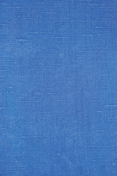 istock Natural Bright Blue Flax Fiber Linen Texture, Vertical Macro Closeup 545251470