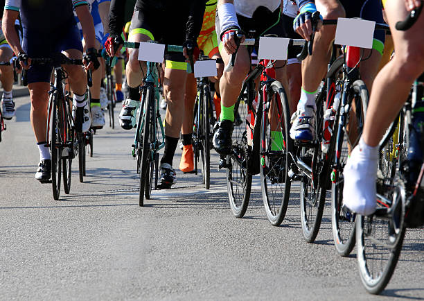 istock cyclists run fast on bicycles during the sports competition 545252340