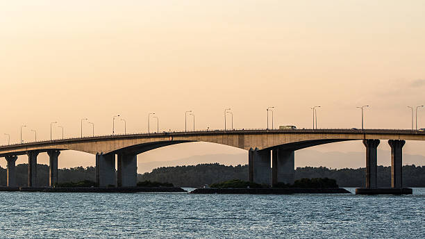 Bridges over water stock photo