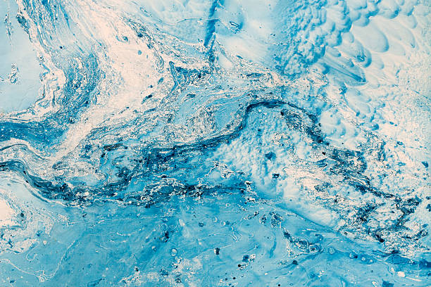 istock Creative background abstract oil painted waves, handmade surface. Liquid paint. 545261196