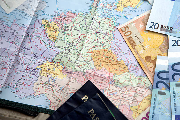 istock Map Of European Countries And Currency 545261454
