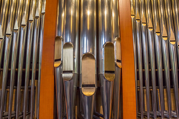 istock Front pipes of a church organ 545262310