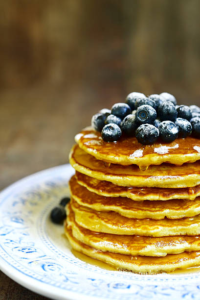 istock Pancakes with honey and blueberry. 545265828