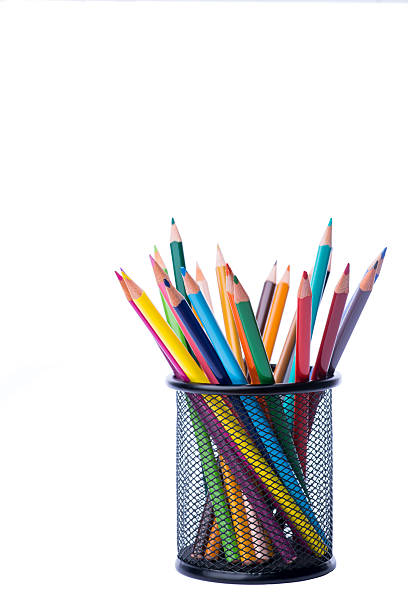 istock Bunch of color pencils in a stand 545266370