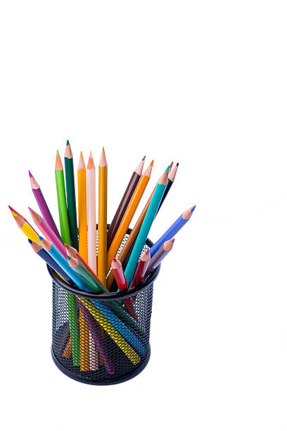 istock Bunch of color pencils in a stand 545266462
