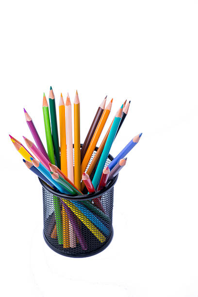 istock Bunch of color pencils in a stand 545266486