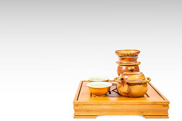 istock Chinese tea and teapot set isolated on white 545267354