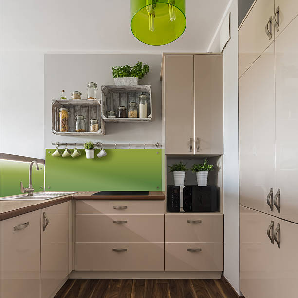 istock Beige furniture in kitchen 545268602
