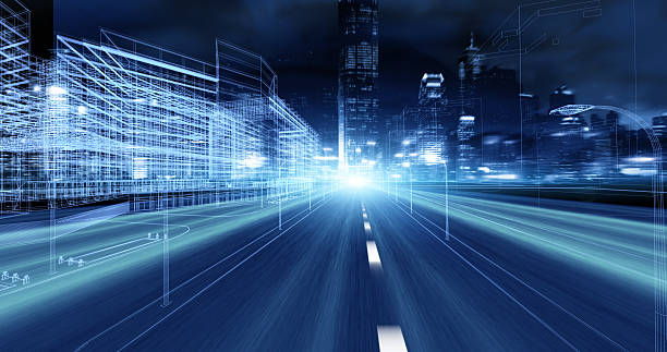 istock Urban highway traffic at night 545271542