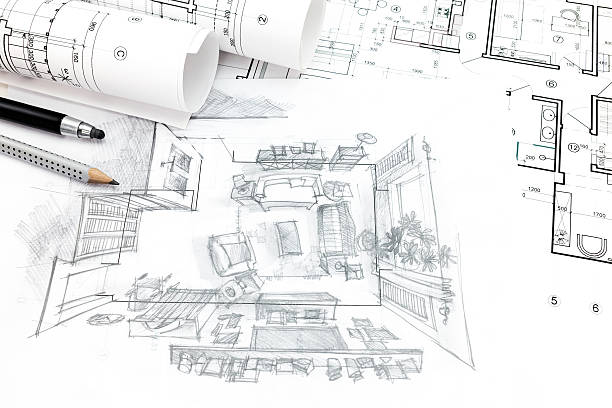 istock home renovation concept with architect blueprints and sketch 545274428