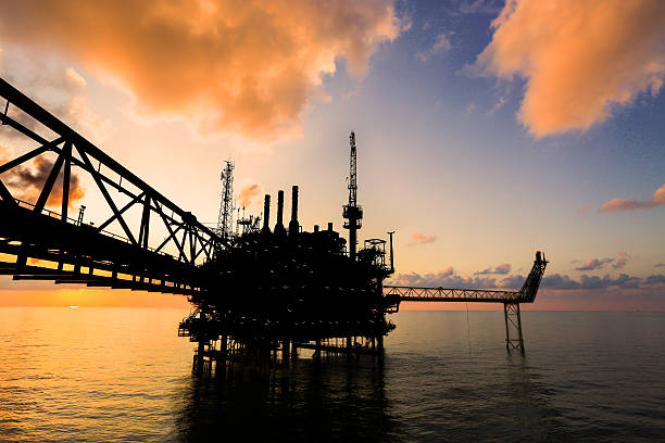 istock Offshore construction platform for production oil and gas 545278066