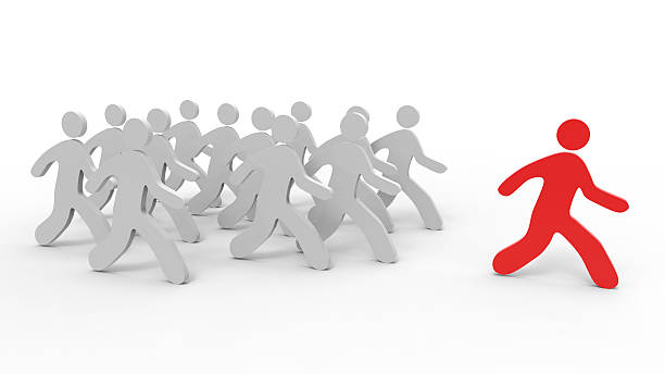 istock Stick figures of several grey people 545278274