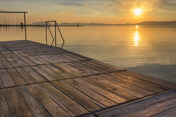 istock Mirror water at sunset in Balaton 545278388