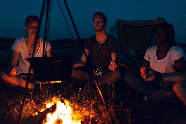 istock Friends camping together in nature 545278832
