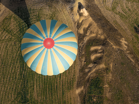 Balloon ride over the unique rock formations of Cappadoccia, Anatolia, Turkey