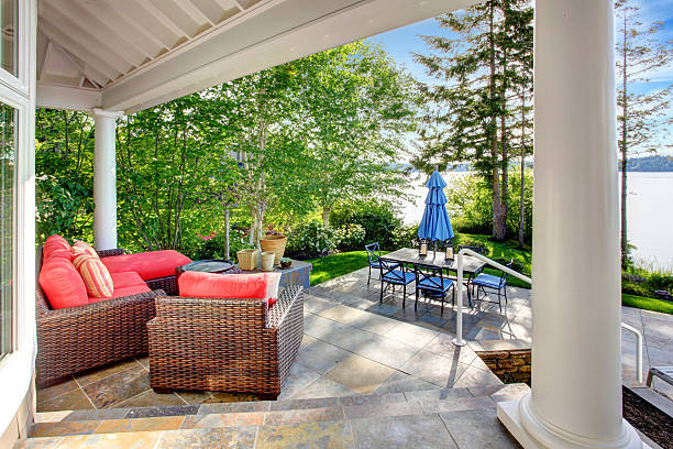 istock Luxury house exterior with impressive water view 545283564