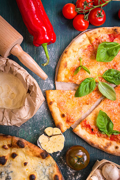 istock Delicious baked sliced pizza 545283582