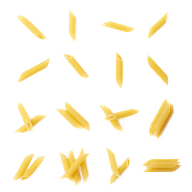 istock Set of single penne pasta isolated 545284208