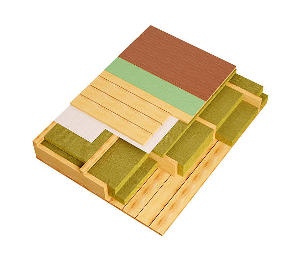 istock 3D computer generated image of wood framing house floors 545335108