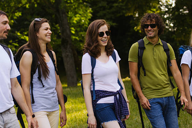 istock Young people  hiking  in nature 545337150