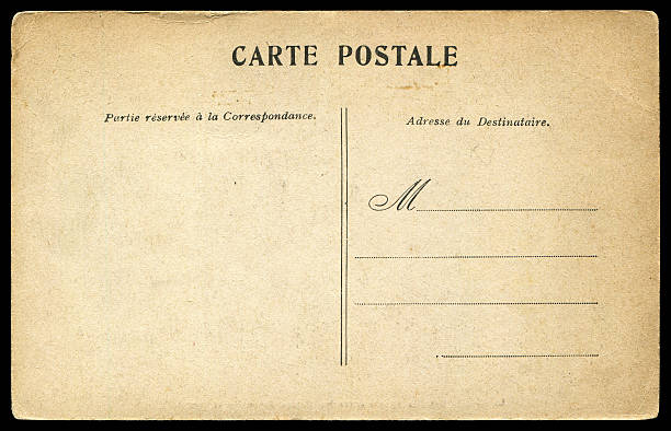 istock vintage blank French postcard background 545339664