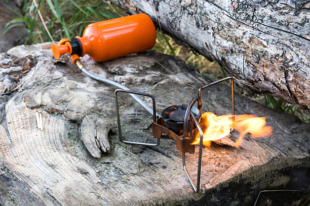 istock portable gas burner. camping equipment 545344130