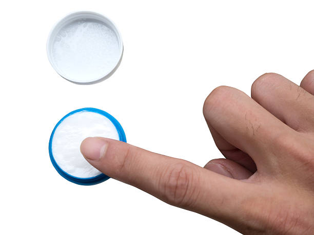 istock The vanishing cream open cap on white background 545345468