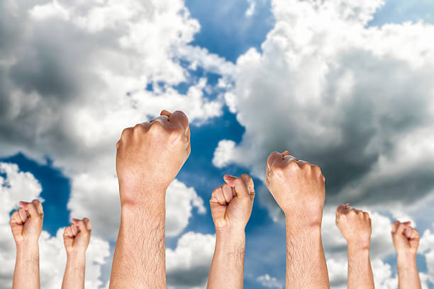 istock group of human hand showing fist 545346100