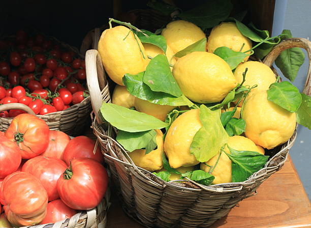 istock Very large lemons with green leaves 545351924