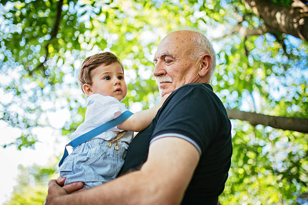 istock Grandfather with grandchild 545353300