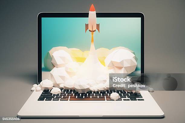 Stratup Grey Front Stock Photo - Download Image Now - Marketing, Technology, Ship Launch