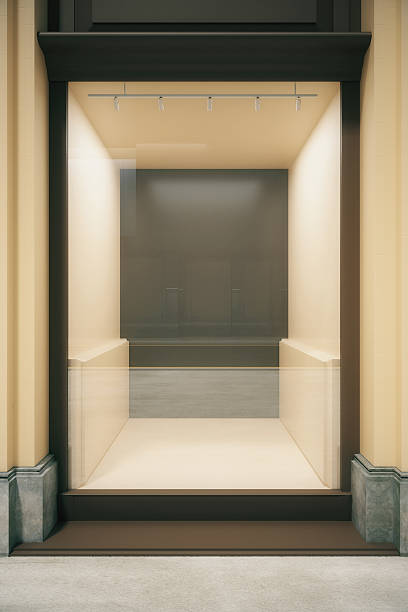 istock Shop exterior with showcase 545356114