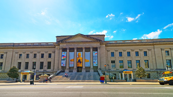 Philadelphia, United States - May 5, 2015: Franklin Institute in Benjamin Franklin Parkway in Philadelphia, Pennsylvania, the USA.