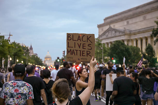 DC 'March on the White to End Police Brutality' stock photo