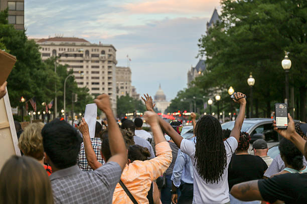 DC 'March on the White to End Police Brutality' stock photo