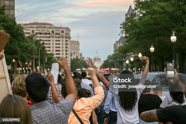 Dc March On The White To End Police Brutality Stock Photo - Download Image Now - Protest, Black Lives Matter, Washington DC
