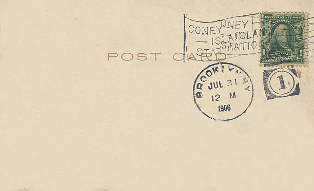 istock Antique Postcard 1906 Back Coney Island Brooklyn NY Postmark 545361430