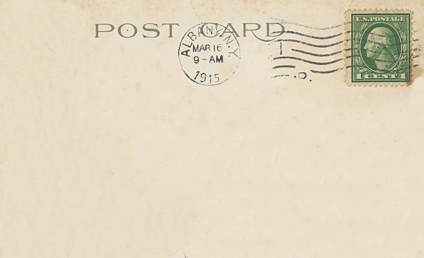 istock Antique Postcard Back Albany New York 1915 Copy Space 545364436