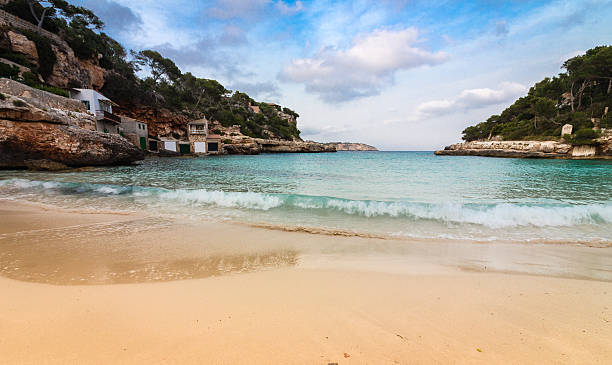 Beach of Cala Llombards, Majorca stock photo