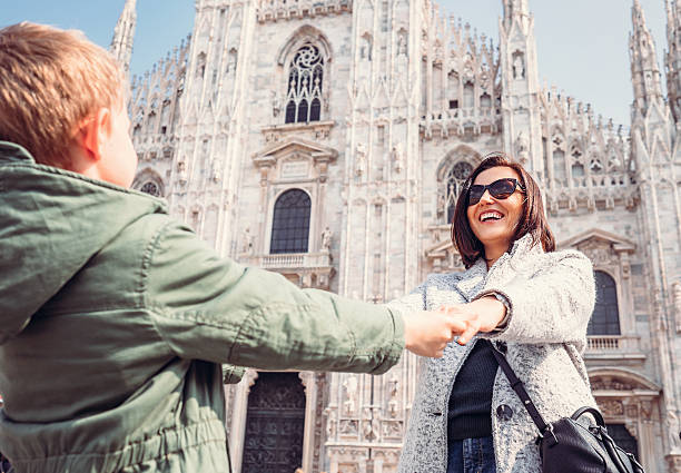 istock Mother wit son near Duomo di Milano 545365210