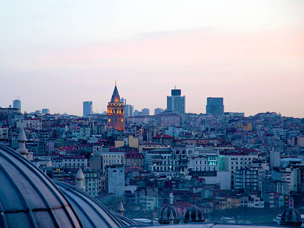 istock Dawn Galata tower and Istanbul views. 545365482