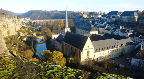 View from Chemin de la Corniche in the Luxembourg City.
