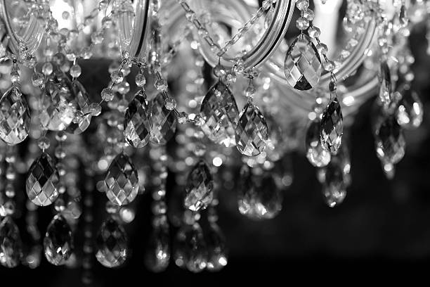 istock Chrystal chandelier close-up. Glamour background with copy space 545368422