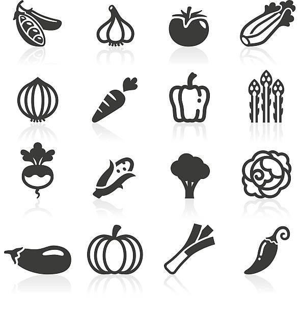 野菜のアイコンだけ - leek food nature vegetable点のイラスト素材／クリップアート素材／マンガ素材／アイコン素材
