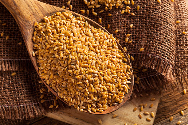 istock Raw Organic Golden Flax Seeds 545372498