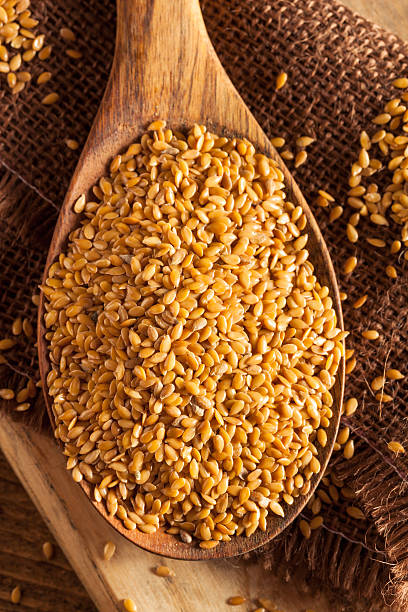 istock Raw Organic Golden Flax Seeds 545372510