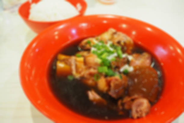 istock Blurred abstract background of Stewed and braised pork rice 545374128